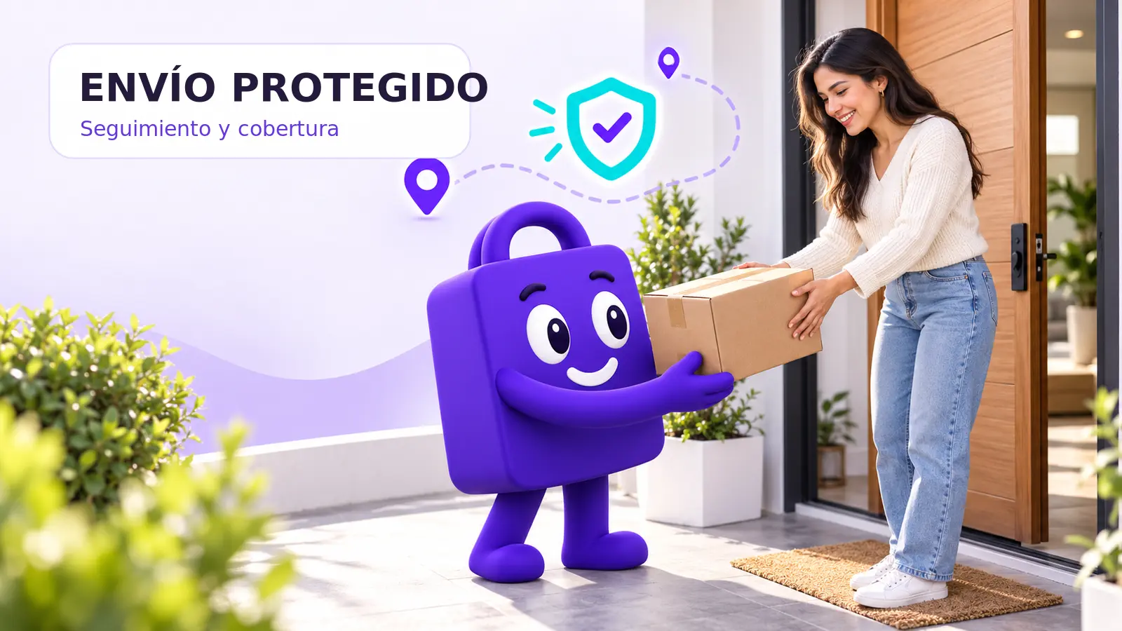 Kibi entrega un paquete protegido a una compradora